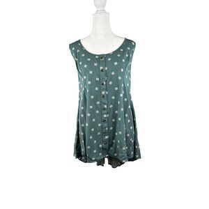 Torrid Fit and Flare Challis Sleeveless Tank Button Down 3